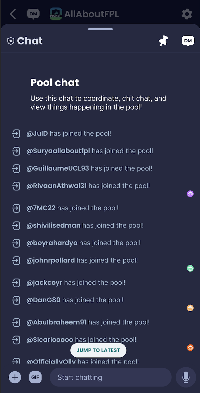 Sleeper Fantasy Pickem chat 